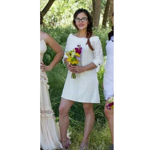 Off The Shoulder Lace Mini Dress - Picture 5 of 5